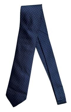 5-20 ATELIER F&B Men's 100% Silk Tie Polka Dots Navy